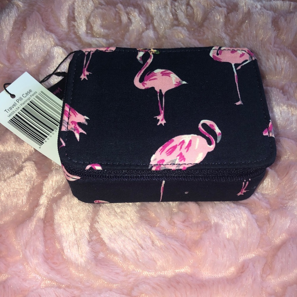 Vera Bradley flamingo travel pill case